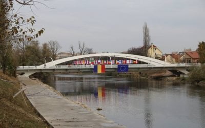Podul Centenarului, unic în România, inaugurat la Oradea. Construcția finanțată din fonduri UE, realizată în doar un an