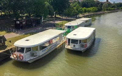 Primele vaporașe circulă pe Bega. Transportul public fluvial în Timișoara este din nou posibil cu bani de la UE